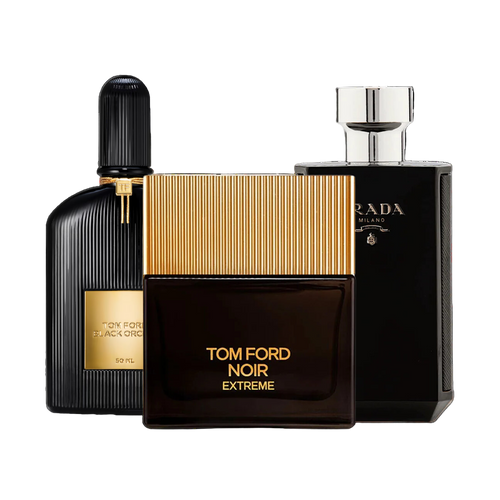 Conjunto de 3 perfumes BLACK ORCHID, NOIR EXTREME, PRADA INTENSE 100ml